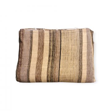 Vorhang H295xB280, braun / beige / schwarz gestreift, Chenille, mit Gardinenband