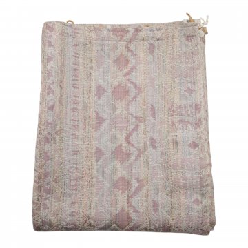 Vorhang H290xB105, grau/rosé, Jaquard, Polyester, Muster Ethnoartig, Längsstreifenverlauf, mit Gardinenband