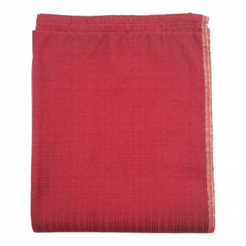 Vorhang H295xB120, rot, matt glänzend, Mischgewebe, Linienoptik in der Länge, mit Gardinenband