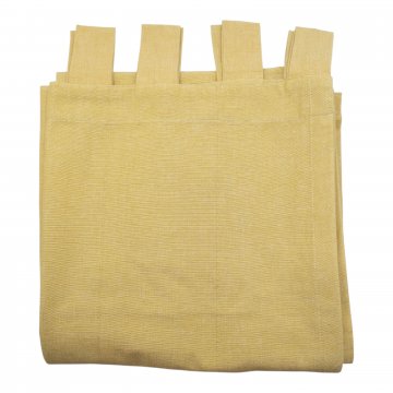 Vorhang H290xB140, hellgelb, Baumwolle mit Stuktur, mit Schlaufen