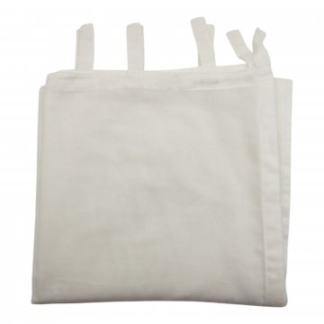 Vorhang H290xB140, weiße, leichte Baumwolle, transparent, mit Schlaufen