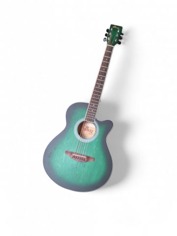 Akustikgitarre WINZZ,Gitarre, grün, L 1 m, B 38 cm,T 10 cm
