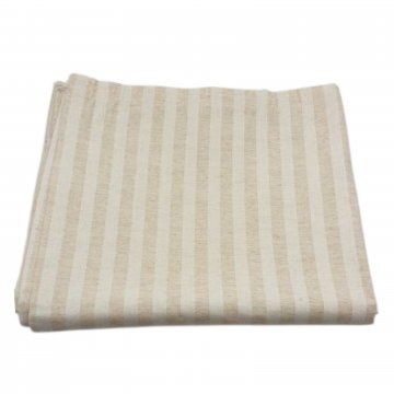 Vorhang H286xB150, naturfarbend mit schmalen Längsstreifen in beige-meliert, Mischgewebe mit Gardinenband