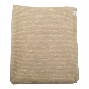 Vorhang H280xB110, beige, quer eingewebte Boucléfäden, Mischgewebe, leicht glänzend, mit Gardinenband