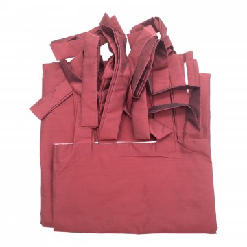 Vorhang H285xB135, weinrot, Kunstseide, gefüttert, mit Schlaufen 