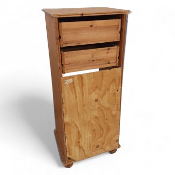Kommödchen, Kiefer, 2 Schübe oben, 2 Ablagefächer, Kugelfüße, B44xT37xH106