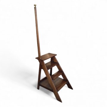 Büchertreppe BIE Mahagoni Messingknauf