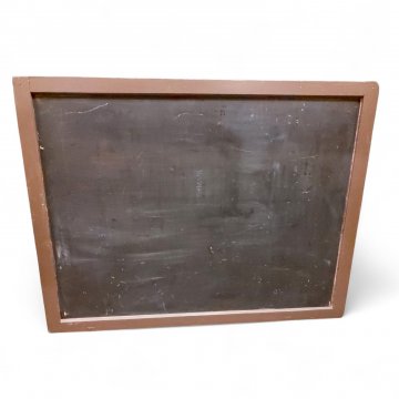 Kreidetafel, Holzrahmen braun lackiert, Schreibfläche beidseitig schwarz, 130x100