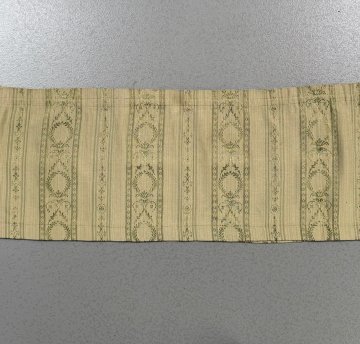 Damast 30x270 Querbehang, grün Empire hellgoldfb. Streifenmuster