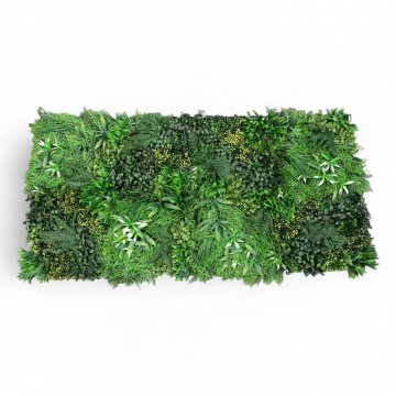 Kunstpflanze,Wandobjekt,FRESHNESS,verschiedene Pflanzen/Gräser auf Kunststoffgitter,100x100cm