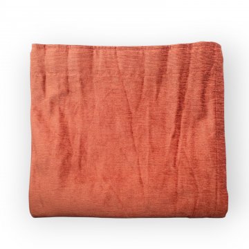 Vorhang H280xB135, orangerot, Velour, fester Griff, steifer Fall, mit Gardinenband