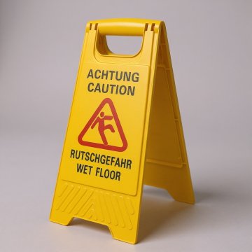 Schild, Rutschgefahr, Wet Floor