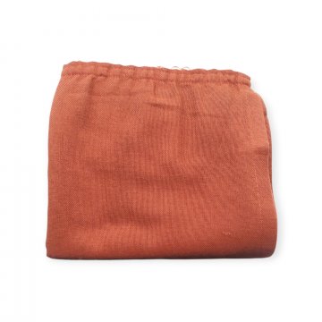 Vorhang H280xB120, rostrot, uni, wollartig, rustikal, mit Gardinenband