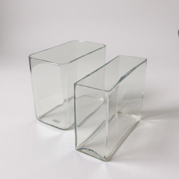 Vase, Glasvase, Klarglas, dickwandig, rechteckig, verschiedene Ausführungen