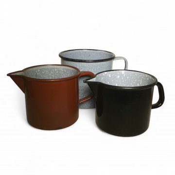 Milchtopf Emaille, verschiedene Farben, div.