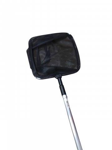 Kescher, Unterfangkescher, silber/ schwarz, Aluminium, L=170cm, 