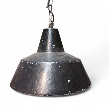Hängelampe, Industrie- Loft, Werkstatt- Leuchte, Metallschirm schwarz, Innen weiß, 1-flg. E27, Abb.ähnlich 31300046