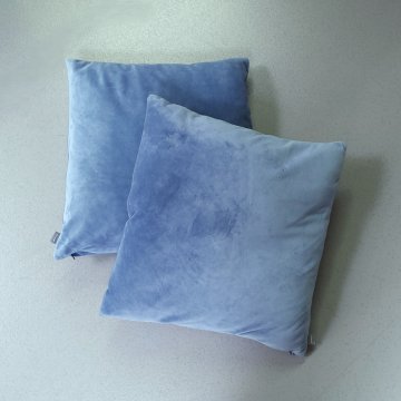 Kissen 50x50 SMOOTH, Samt, blau/hellblau
