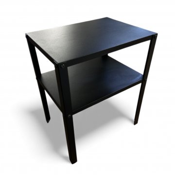 Beistelltisch, 36x27cm, Metall, schwarz, 2 Ablagen