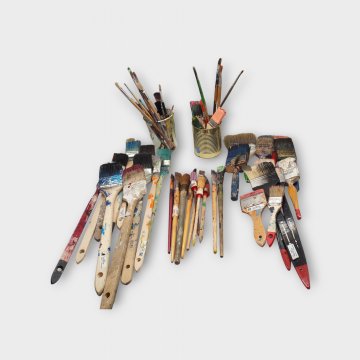 Künstlerbedarf: Pinsel Konvolut ca 10 Stk.