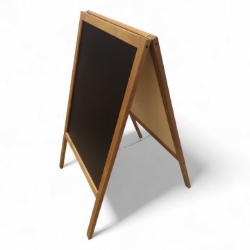 Aufsteller/Kreidetafel,NYBORG, Rahmen Holz hell, Tafel(53x66cm) Kunststoff schwarz H 100, Breite 60 NUR MIT KREIDE BESCHRIFTEN