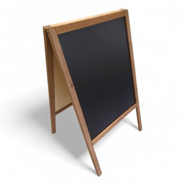 Aufsteller/Kreidetafel,NYBORG, Rahmen Holz hell, Tafel(53x66cm) Kunststoff schwarz H 100, Breite 60 NUR MIT KREIDE BESCHRIFTEN