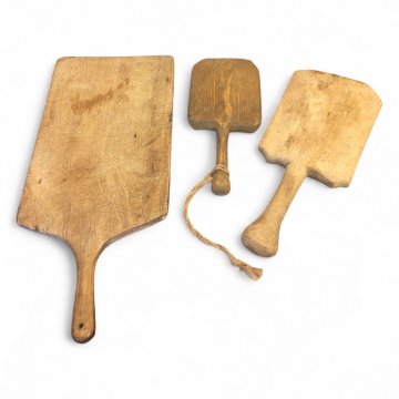 Wäscheschlegel, -klopfer, Holz, patiniert, 30-51cm