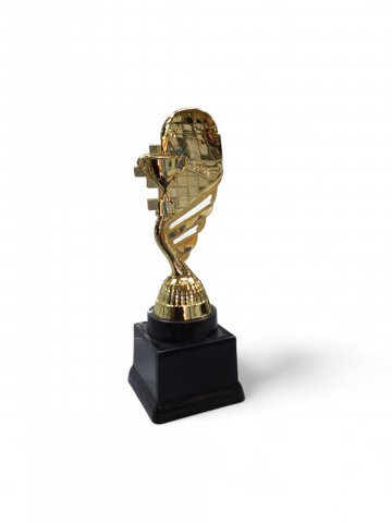 Pokal HELM, Motorsport, Sport, silber,gold,schwarz, H 19 cm B 5 cm