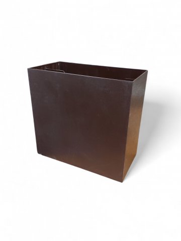 Schallplattenbehälter, Kunststoff, braun,ohne Inhalt, 33 cmx35cmx17,5cm