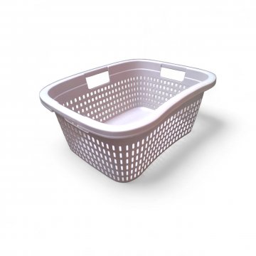 Wäschekorb GRAU, Kunststoff , Seiten offen, 53x39x25cm