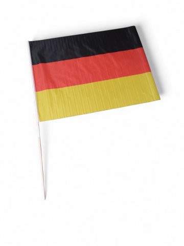 Fahne GERMANY ,Winkelement, gelb,schwarz, rot, auf Stange 120 cm,  70m x 90cm,
