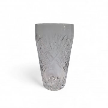 Glas KRISTALL, Wasserglas, transparent, klar, mit Schliff, H 12 cm, Ø 6,5 cm, Trinkglas