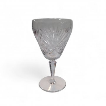 Weinglas KRISTALL, Glas, transparent, klar, mit Schliff, H 13 cm, Ø 7 cm