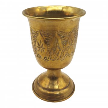 Kelch, Messing poliert mit Verzierung