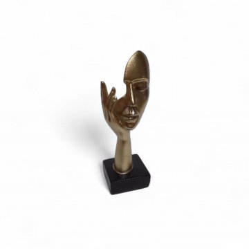 Dekoobjekt, FEMME No1, Kunstharz,schwarz, gold, 17 x 5 x 5 cm