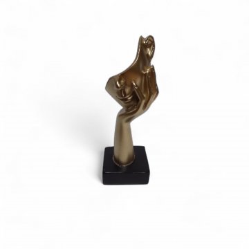 Dekoobjekt, FEMME No3, Kunstharz,schwarz, gold, 17 x 5 x 5 cm