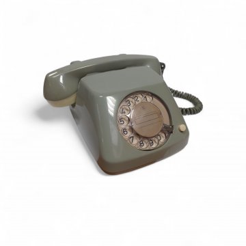 Telefon NT, mintgrün, Wählscheibentelefon Nr.61, deutsche Poststelle, 23,5 cm x 9cm x 22cm