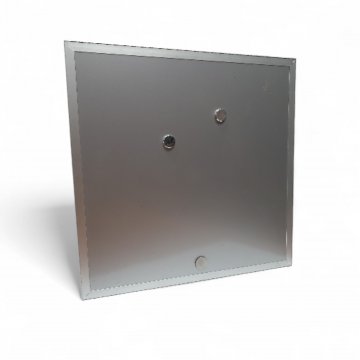 Magnettafel SILVERLINE, Alurahmen mit drei Magneten, 44,5 x 44,5 cm