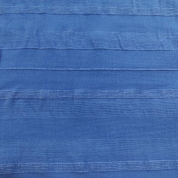 Tagesdecke 140x240 Leinen blau horizontale Streifenstruktur