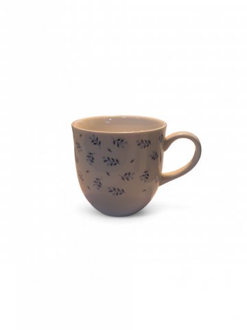 Tasse LANDHAUS, Milchkaffeetasse, Keramik cremeweiß, H 9 cm, ø 9 cm