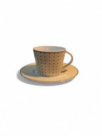 Untertasse LIVING, Keramik, weiss,gelb, ø 15 cm, ohne Tasse