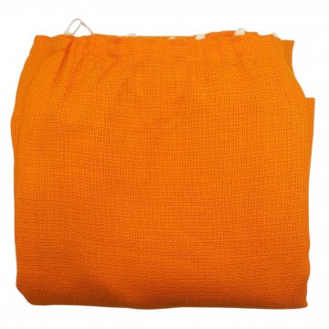 Vorhang H260xB220, leuchtend orange, wollartig, rustikal gewebt, mit Gardinenband