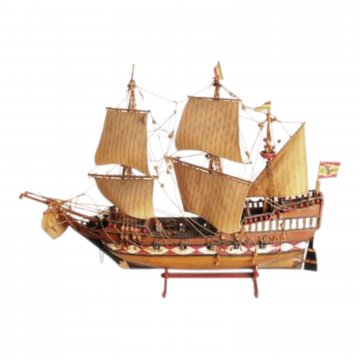Schiffsmodell, Segelschiff historisch, 3 Master, diverse Aufbauten,10 Kanonen, 67x48x18 cm
