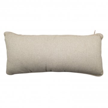 Kissen 25x55, beige meliert, feines Gewebe, rundum Paspel