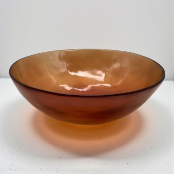Schale/Schüssel, Kunststoff, orange / braun, 11cm hoch, Ø 31cm