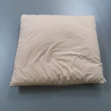 Federkopfkissen 75x70 hellbraun, brauner Kedarrand, Federkissen, Kopfkissen, Inlay