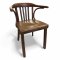 Schreibtischarmlehnsessel, ZWJ, Buche braun, gestäbter Rücken