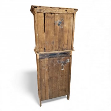 Schrank, REN, gesandelt, schmal, 2-teilig, Füllungen gekehlt, je 1 Tür, 69x33x173 cm