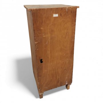 Küchenkommode, JHW, natur, Füßchen gewellt, 1 Tür, Fliegendraht, 47x43x103 cm