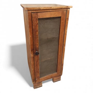 Küchenkommode, JHW, natur, Füßchen gewellt, 1 Tür, Fliegendraht, 47x43x103 cm